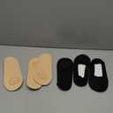 Sofier No Show Socks Womens, Non Slip Low Cut 6 Pairs Thin Silky Dress Footies Liner Invisible Socks Flats Loafers Sneakers