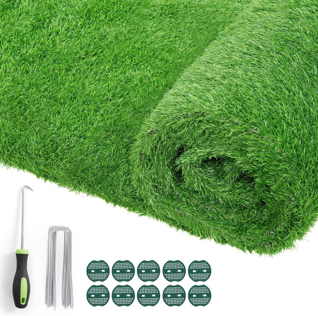 Artificial Turf Grass Outdoor: Grass Pad for Dogs Indoor Potty Training, Replacement Turf Rug for Patio Balcony Apartment Landscape Decoration, Easy to Clean with Drainage Holes(3.0x5.0ft)