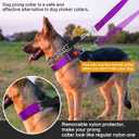 Prong Training Collar with Comfort Tips and Quick Release - Dog Choke Pinch Collar with Nylon Cover - Classic Collar and Leash for Medim Dogs