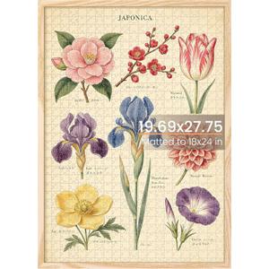 upsimples 50x70cm Puzzle Frame, Wall Decor Frames, Natural Style 1Pcs | 18x24in with Mat or 19.7 x 27.6 Poster Frame without for 1000 Pieces Puzzles, Gallery Wall, Family, Baby, Dorm, Christmas