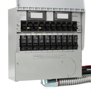 Generator Transfer Switch,50A Pro/Tran2 10-Circuit 2 Manual Transfer Switch,Marked