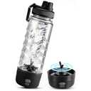 FANS-ONE Electric Protein Shaker Bottle, 24 oz USB C Rechargeable Electric Mixer, Shaker Cups for Protein Shakes and Meal Replacements, Portable Blender Self Mixing Cup for Gym Workout, Transparent