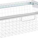 Rubbermaid Configurations Sliding Basket for Closet Drawer Organization, White, Sturdy Slide Out Basket for Home/Laundry/Bathroom/Mudroom/Pantry/Linen Closet