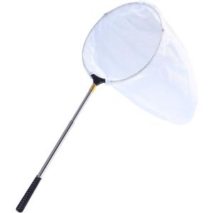 Telescopic Butterfly Net, Stainless Steel Extendable Fishing, 15 in - 70 in Insect Toy Nets for Kids and Family (Silver)