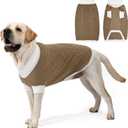 Dog Sweater for Large Dogs Argyle Cable Knit Turtleneck Pullover Winter Clothes Boys Girls Stretch Golden Retriever Labrador Bulldog Pitbull Doberman Pet (XXL, Brown)