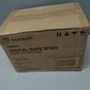 Bonsaii Safe Box with Electronic Keypad, Steel Security Lock Box with Key, 0.23 Cubic Feet, 9.06" W x 6.69" D x 6.69" H, Small Hidden Safe for Cash Jewelry