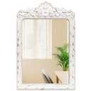 Nuanchu Vintage Floral Arched Wood Framed Wall Mirrors, 30 x 20 Inch