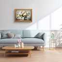 Vintage Hydrangea Wall Art, Gold Framed flower Paintings, Floral Pictures Wall Decor, Botanical Canvas Prints, Rustic Antique Artwork, Modern Organic Home Decor for Bedroom Living Room 16x24 Inch