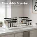 LIBKEN Tiered Spice Rack Organizer Warm Gray Metal Countertop & Cabinet Spice Stand, Strong & Sturdy 3-Tier Shelf for Kitchen, Pantry, Seasoning Bottles Minimal Scandinavian Design
