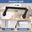 Paper Towel Holder Under Cabinet, Wall Mount, Stainless Steel, Adhesive Paper Towel Rack for Kitchen and Bathroom, Black