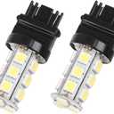 uxcell 2 Pcs 3156 18-5050-Surface Mount Device-LED Cool White Bulbs Car Tail Reverse Up Light Lamp 3157