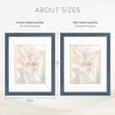 Golden State Art, 11x14 Picture Frame with Mat for 8x10 - High Definition Glass Wall Mounting Horizontal Vertical Display (Blue, 2 Pack)