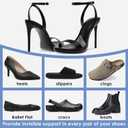 Arch Support Inserts Women, Customizable 3-Height System for Plantar Fasciitis, Non-Slip Invisible Bio-Gel, Butterfly Contour for Heels, Flats & Sandals (2 Pairs, High Arch)