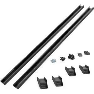 Rough Country Adjustable T-Slot Crossbars for Pickup Truck Beds Fits 57.25"65.25" Tracks, 3.25" Tall Cargo Rails, Universal T-Slot Mounting for Racks & Accessories