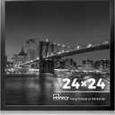 Annecy 24x24 Picture Frame Black（1 Pack）, 24 x 24 Picture Frame for Wall Decoration, Classic Black Minimalist Style Suitable for Decorating Houses, Offices, Hotels