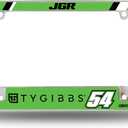 Rico Industries NASCAR Racing Ty Gibbs 12" x 6" Chrome All Over Automotive License Plate Frame for Car/Truck/SUV