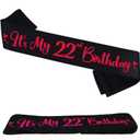 LHPYQ Color Changing It's My 50th Birthday Sash - Red to Pink 50th Birthday Satin Sash for Women Men - Celebration Fifty Years Old Party Gifts -50th Party Decorations Accessories