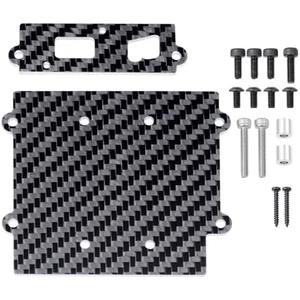 QUE-T Carbon Fiber ESC Mounting Plate ESC Receiver Tray for 1/6 TRX XRT 8S-MAX6 RC Car