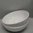 HAPPY KIT Serving Bowls, 130 OZ(11") Extra Large Salad Bowls Set of 2, Porcelain White Mixing Bowls for Salad, Soup, Pasta and Dinner, Large Ceramic Bowl Set for Entertaining