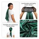 Wrap Cap Hair Net And Scarf, 2 In 1 Heatless Silk Press Wrap, Adjustable Silk Shower Cap For Sleeping, Hair Wraps Net For Women Black Hair Care, Wraps Cap Bonnet Attached,Durag (green)