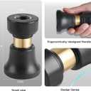 Hose Nozzle, Lichamp Heavy Duty Brass Fireman Style High Power Leak Proof Adjustable Garden Water Sprayer, Suitable for Car Wash, Patio Cleaning, Watering Lawn and Garden, Shower Pets (Black)