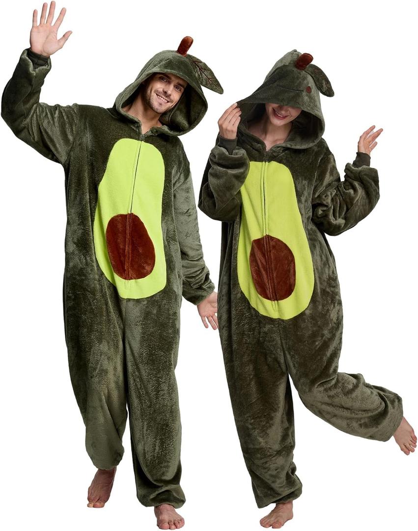 Unisex Adult Onesie Pajamas Animal Cosplay Halloween Costume One Piece Plush Sleepwear Homewear (M)