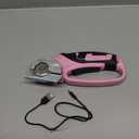 Cordless Electric Scissors, 4V Rechargeable Box Cutter & Cardboard Cutter with LED Light, Safety Lock - Rotary Cutter for Fabric, Leather, Carpet, Plastic, Crafting, Sewing with Storage Box (Pink)