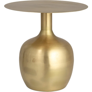 Creative CoOp Chic Metal Round Side Table, Gold