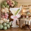 Colingmill 4ft a Tini Bit Older Birthday Decorations Pink Martini Party Backdrop Birthday Party Cardboard Cutouts Decor for Women Bar Wedding Bridal Shower Supplies