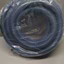 1-1/4 Inch x 27Ft Heavy-Duty Spiral Wound Pool Vacuum Hose with Kink-Free Cuff - Durable, Flexible, Universal Fit for Pool Maintenance, White, Blue
