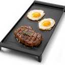 Upgraded WB31X24738 Cast Iron Griddle Replacement Compatible with GE Gas Range Stove Cooktop, WB31X49806 WB31X24998 Center Griddle Plate, Nitrided Nonstick Flat Top Pan, 19.5 x 9 in