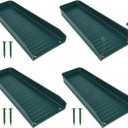 4 Pack Gutter Downspout Extensions,Rain Gutter Downspout Splash Block,Downspout Diverter,Down Spout Drain Extension,Gutter Splash Prevention Device for Cement Floor Lawn Ground (Green)