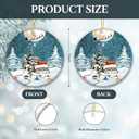 7 x Funny Cat Ornament 2025, White Elephant Gift  Holiday Decoration with Kitten in Santa Hat Watching Santas Sleigh  Cute Pet Lover Gift  Rustic Farmhouse Xmas Tree Keepsake