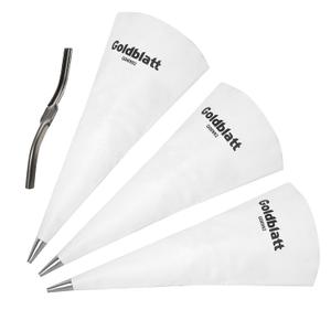 Goldblatt 4 Pieces Tile Grout Masonry Mortar Bag Set, Includes 3 Pieces Tear Puncture Resistant Grout Bag & 1 Piece Brick Jointer for Tile Installation Work