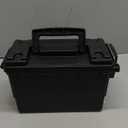 Sheffield 12629 Ammo Storage Box, Stackable .30 Cal Field Boxes, Water and Dust Resistant, Lockable Storage Box with Handle, Secures Hunting Gear, Supplies, and Bullets, Made in USA, Black, 1-Pack