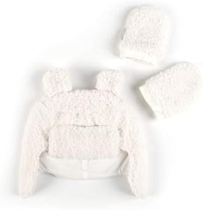 Tadpoles Super Soft Plush Sherpa Hat & Mittens Set, Ivory 2 Pack