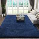 Ophanie 6x9 Blue Rugs for Living Room, Large Fluffy Shag Fuzzy Plush Soft Area Rugs, Floor Shaggy Navy Carpets for Bedroom, Carpet for Kids Boys Girls Dorm Nursery Home Decor Aesthetic (6' x 9', 6- Blue)