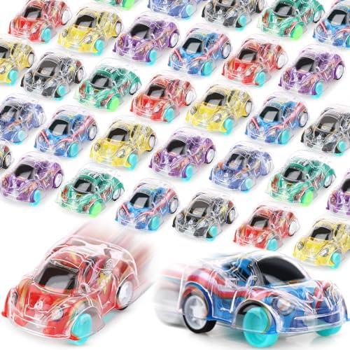 Hooqict 36 Pcs Mini Pull Back Car for Boys 4-8 Years Old Racing Car Party Favors Bulk Kids Car Set for Classroom Prizes, Treasure Box Toys, Goodie Bag Stuffers and Pinata Fillers
