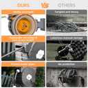 Retractable Garden Hose Reel 1/2 in x82 ft, Garden Water Hose Reel with 7- Function Sprayer Nozzle, Any Length Lock/Automatic Slow Return System,180 Swivel Bracket