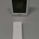 BALDR Indoor Outdoor Thermometer Wireless with Clock, Battery Powered Weather Station Indoor Outdoor, Portable Outside Temperature Monitor for Home Patio (White)