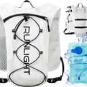 Running Vest for Women Men Lightweight Hydration Backpack Pack with 1.5L Water Bladder Bag Hydro Daypack for Hiking,Trail,Skiing,Camping,Cycling,Race,Marathon (One Size, White)