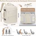 Tenot Large Travel Backpack for Women Personal Item for Airlines17 Inch Laptop Backpack College Business Work Weekender Hiking Travel Essentials Womens Travel Backpack Beige