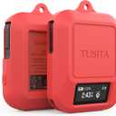 TUSITA Silicone Case Compatible with Garmin inReach Messenger Plus,Red - GPS System Accessories