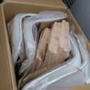 OLIXIS Dining Chairs Set of 8 Kitchen Mid Century Modern Chairs with Wood Legs and PU Leather Cushion for Living Room Bedroom Outdoor Lounge, White