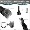 Scttomon Beard Trimmer for Men Professional Mens Beard Grooming Kit T-Blade Trimmer Electric Shaver Razor Nose Body Trimmer Hair Cutting Kit Cordless 7 in 1 Black