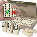 Mega Large 3" Dominoes Set for Adults and Kids  Dominoes Double 6 Classic Board Games  Double Six Domino Set with 28 Tiles and Gift Case, Juegos de Mesa (MEGA)