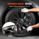 VEVOR Wheel Rim Cover Hubcaps, 18 in, 2017-2023 Model 3 Fully Fit Hubcap with Snap, Guard Tape & Valve Nozzle Hole, ABS & PC Hubcap with High Rigidity & Less Wind Drag, Fits for All Weather Use