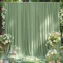 Sage Green Backdrop,10x10FT Wrinkle Free Dark Green Photo Curtains Backdrop Drapes Fabric for Baby Shower Birthday Ceremony Reception Home Party Decorations-5ft x 10ft,2 Panels