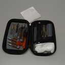 Gun Cleaning kit Pistol Rifle Handgun - Cleaner for .22, 357, 40, 45, 9mm, 223, 5.56 Caliber with Portable Case, Bronze Bore Brush, Chamber Brush, Brass Jag, Steel Pick, Patch Holder, Steel Rod