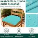 HARBOREST Outdoor Chair Cushions Set of 4, Water Resistant Patio Chair Cushions with Ties, Outdoor Seat Cushions for Patio Furniture, 17"x16"x2", Teal